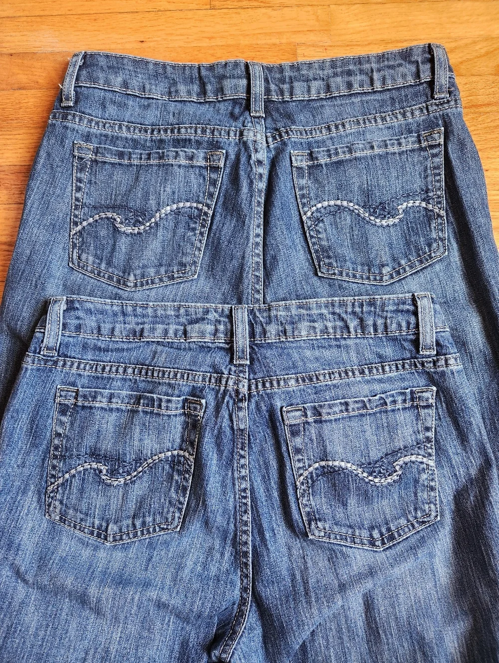 Lot of 2 St. John’s Bay Bootcut Jeans Size 6 Short Blue Denim Medium Wash